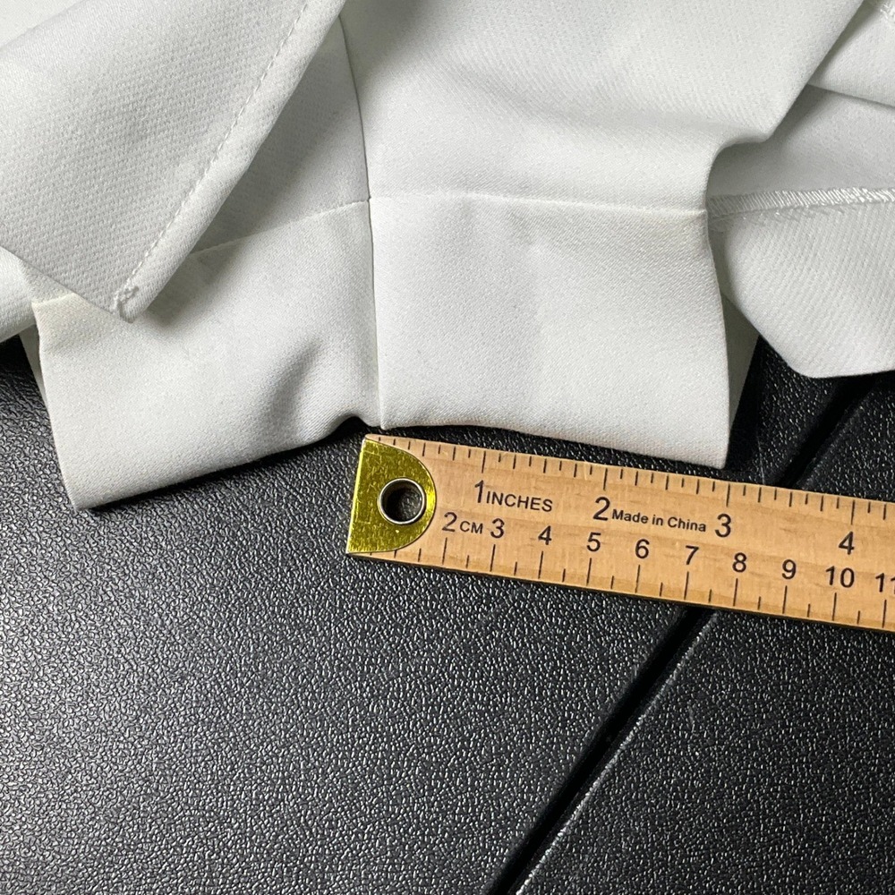 Zara Skort Women L White Wrap Front Minimalist Preppy Classic Clean Girl Preppy - Picture 7 of 9